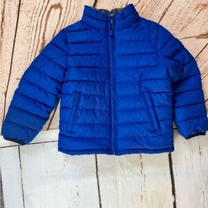 GAP Kids Vibrant Blue reversible camo Puffer Jacket